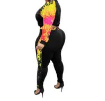 Load image into Gallery viewer, Paint Splatter Two Piece Jogging Suit
