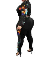 Load image into Gallery viewer, Paint Splatter Two Piece Jogging Suit
