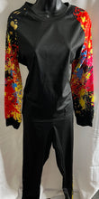 Load image into Gallery viewer, Paint Splatter Two Piece Jogging Suit
