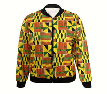 Load image into Gallery viewer, Kente Inspired Bomber Jacket
