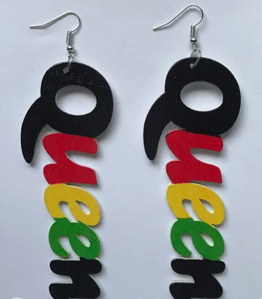 Wooden Queen Earrings