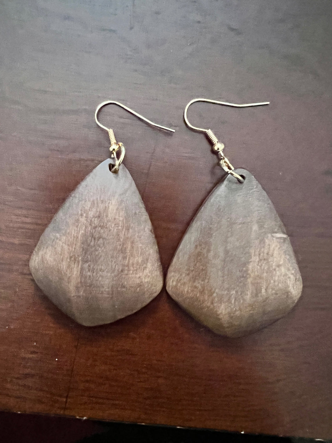 Triangle Wooden Earrings