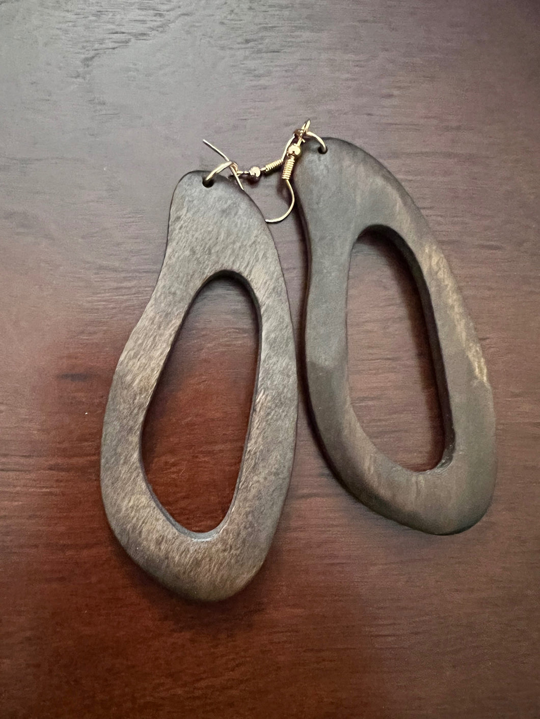 Oblong Wooden Earrings