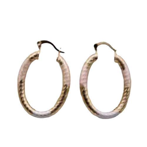 Tri Color Hoop Earring 1