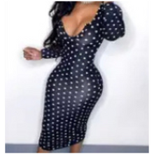 Load image into Gallery viewer, Dotted Vneck Dress
