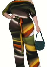 Load image into Gallery viewer, Jewel Tone Off the Shoulder Jumpsuit
