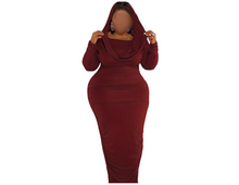 Load image into Gallery viewer, Incognito Hooded Maxi Dress
