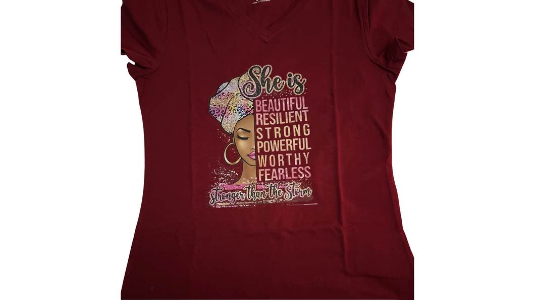 She Is Stronger Than the Storm Tee Shirt