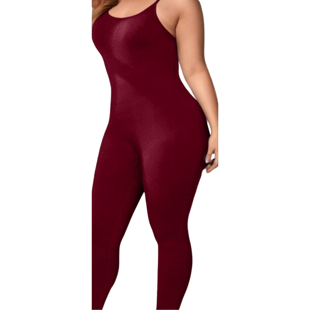 Burgundy One Piece Bodysuit