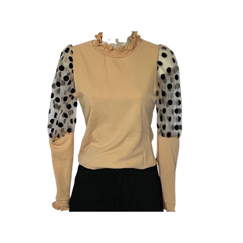 Dottie Sheer Long Sleeve Pull Over Blouse