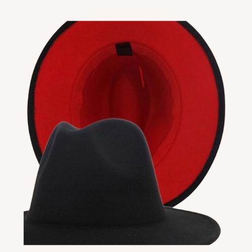 Bossed Up Fedora Black/Red