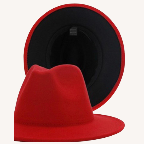 Bossed Up Fedora Red/Black