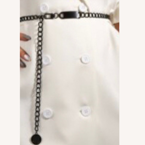 Black Linked Up Chain Belt