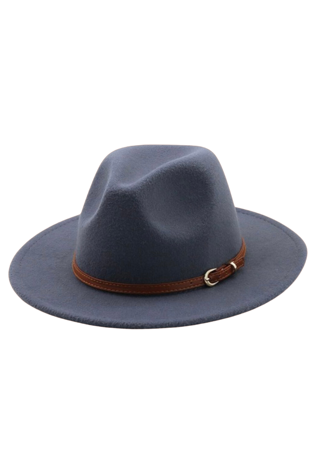 Bossed Up Belted Fedora Dark Gray