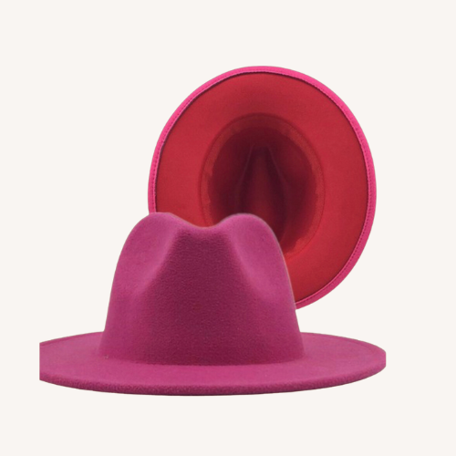 Bossed Up Fedora Hot Pink/Red