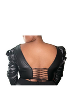 Load image into Gallery viewer, Lace It Up Corset Crop Top
