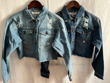 Load image into Gallery viewer, Crop denim jacket
