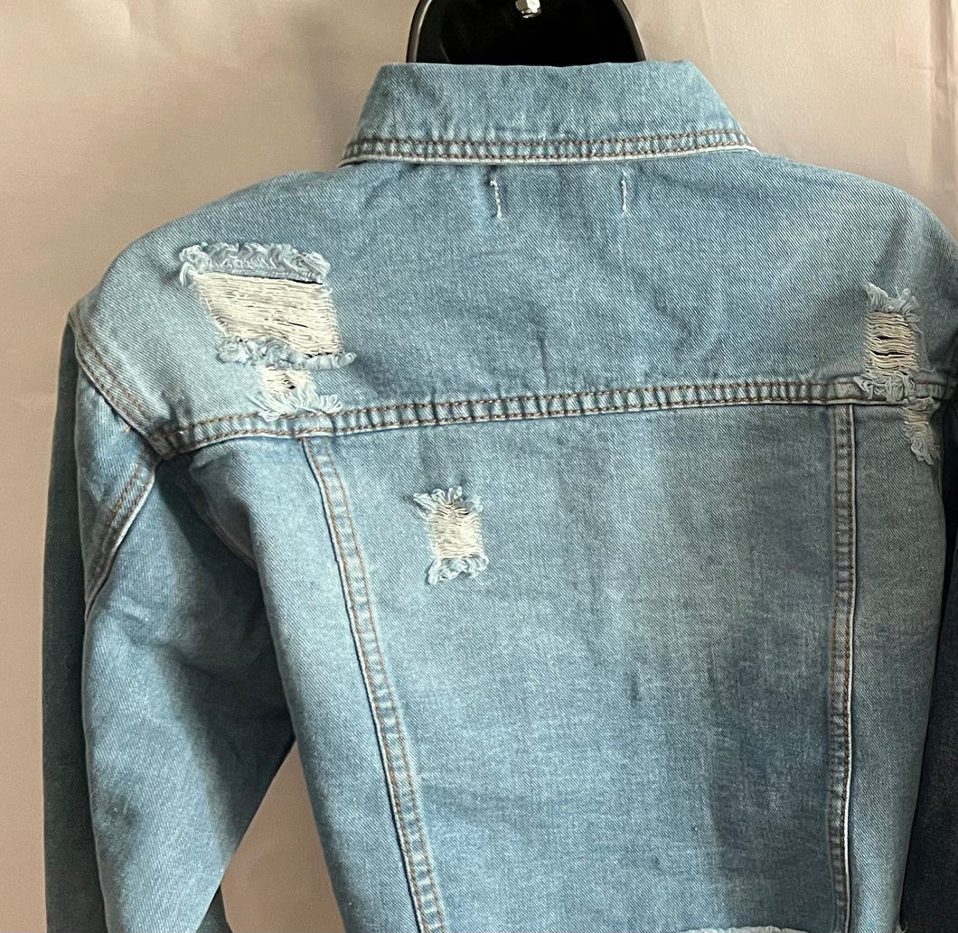 Crop denim jacket