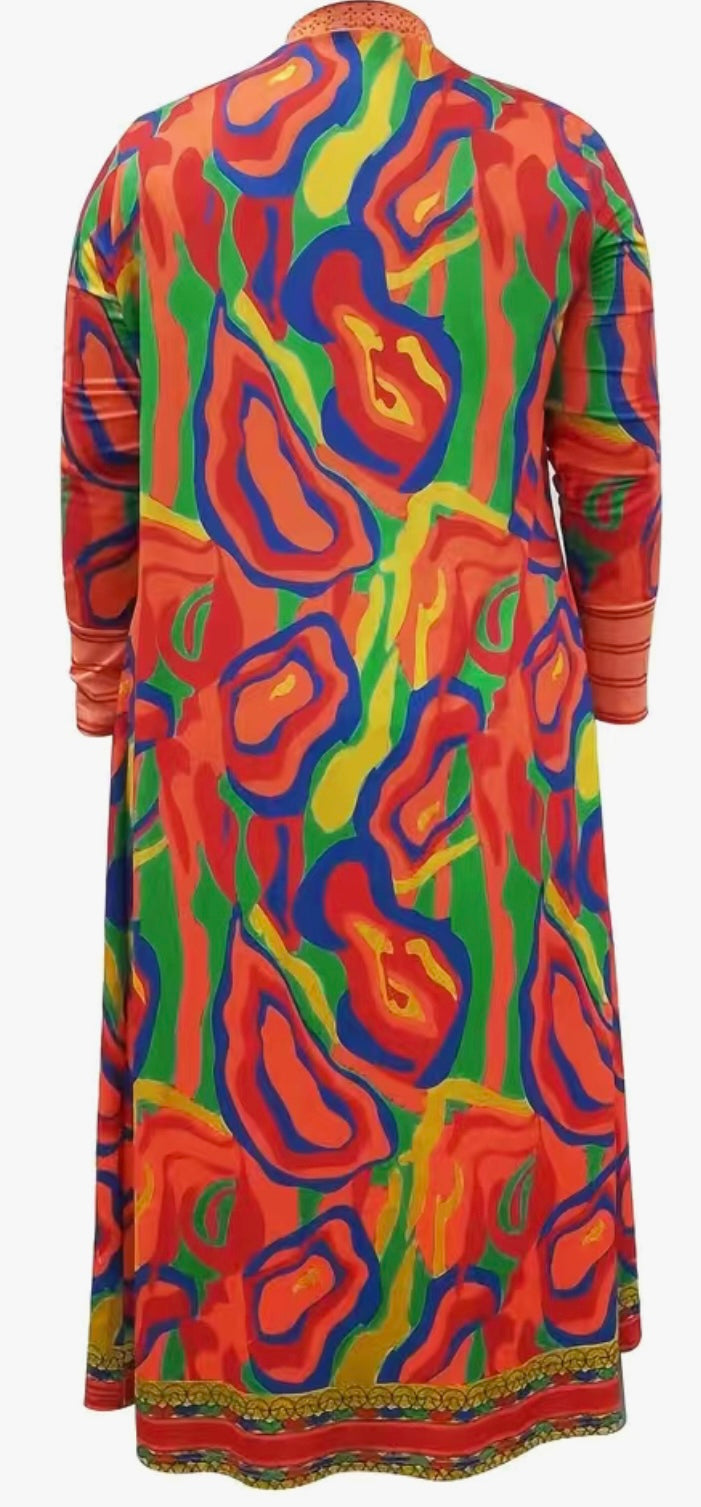 Kaleidoscope Long Sleeve Duster